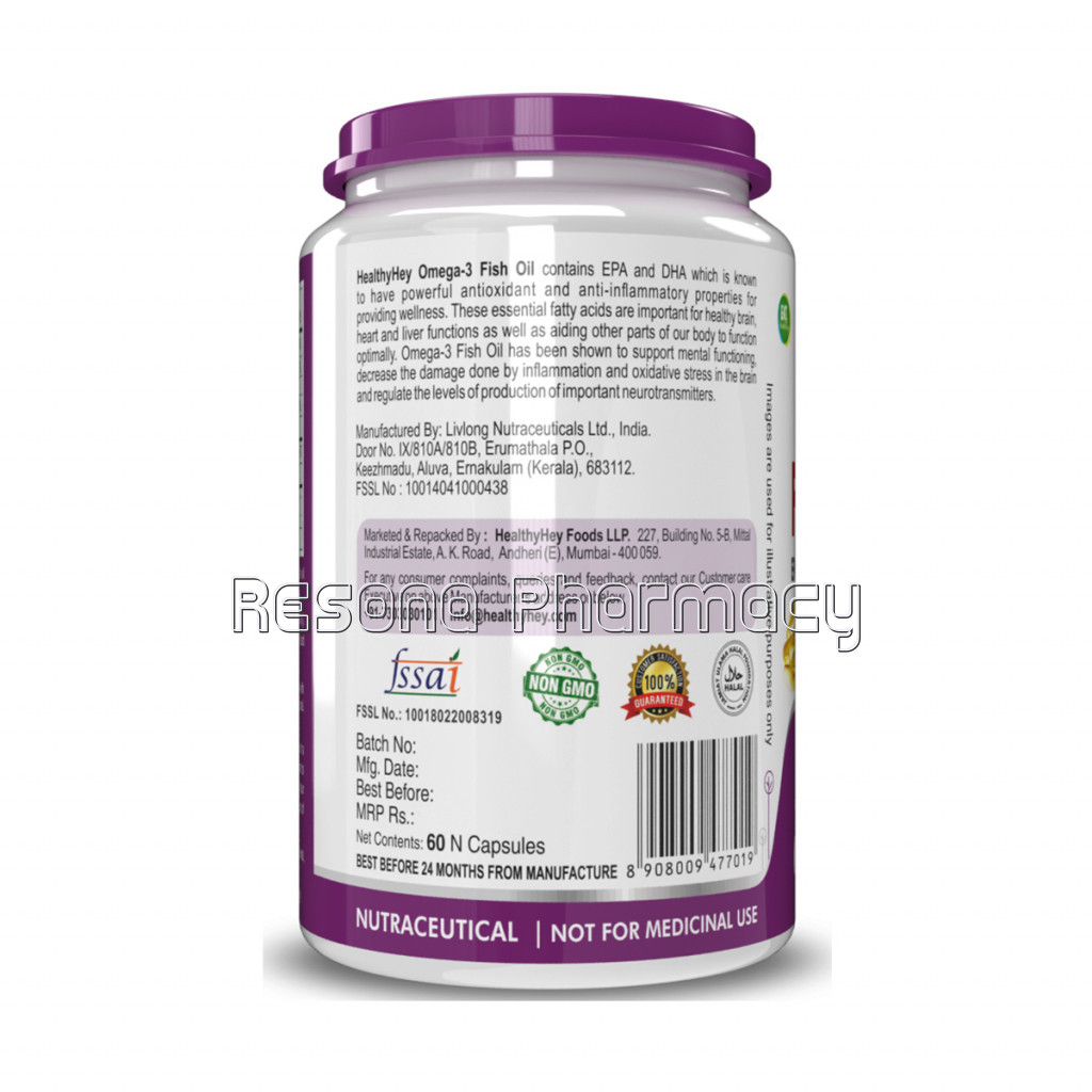 Fish Oil   Omega 3 Mercury Free (1000 Mg) Burpless   60 Softgel (300 Epa and 200 Dha)