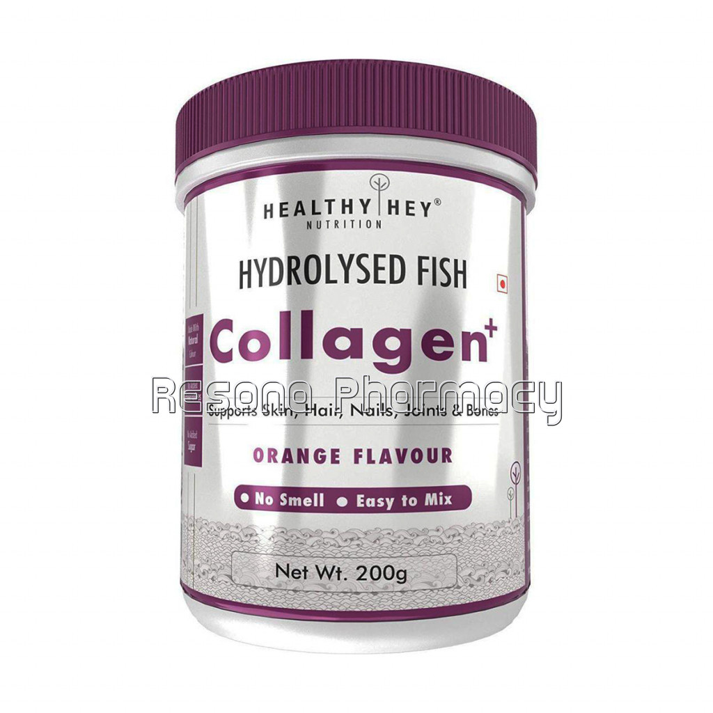 Hydrolyzed Fish Collagen Powder (200G)   Orange Flavour