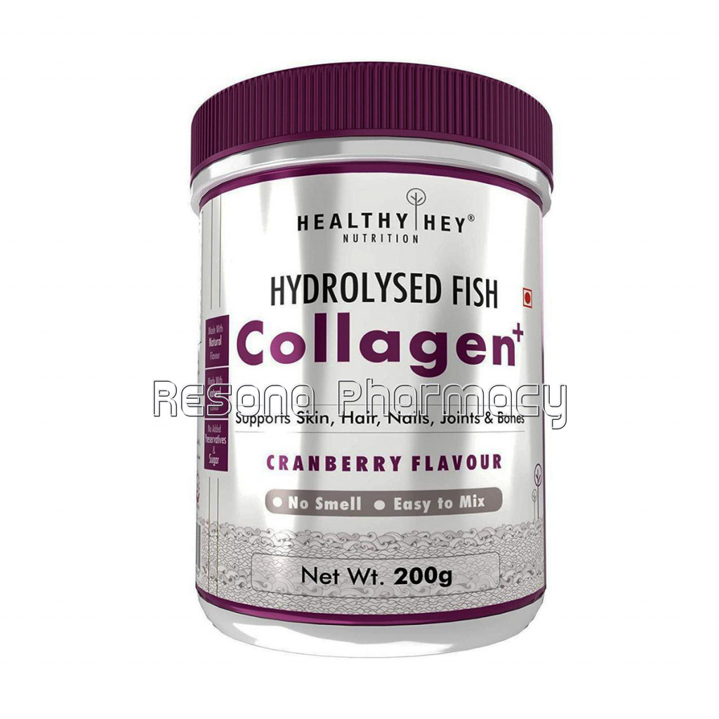Hydrolyzed Fish Collagen Powder (200G)   Cranberry Flavour