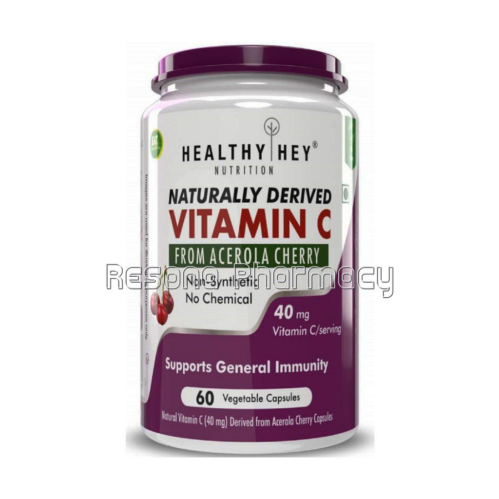 NaNaturalVitamin C From Cherry   Promotes Immunity   Strong Antioxidant   60 Veg. Capsules