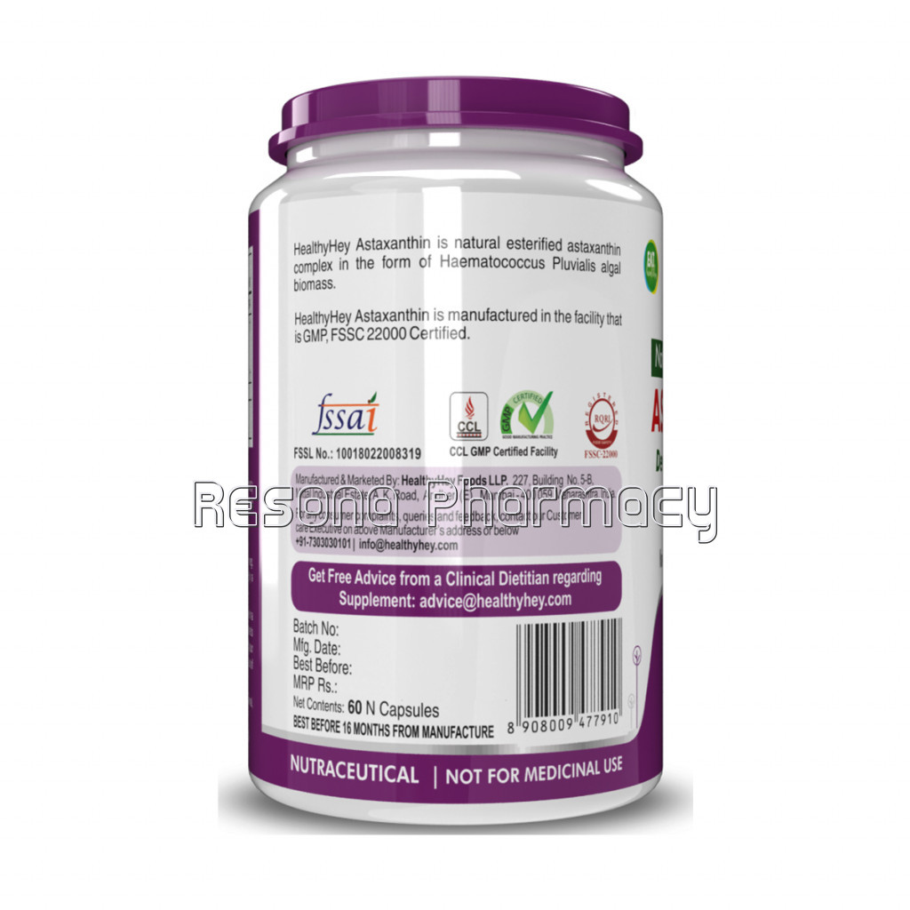 Astaxanthin 29Mg   Naturally Sourced From Algae   Non Synthetic   Support Healthy Ageing   60 Veg Capsules (60)