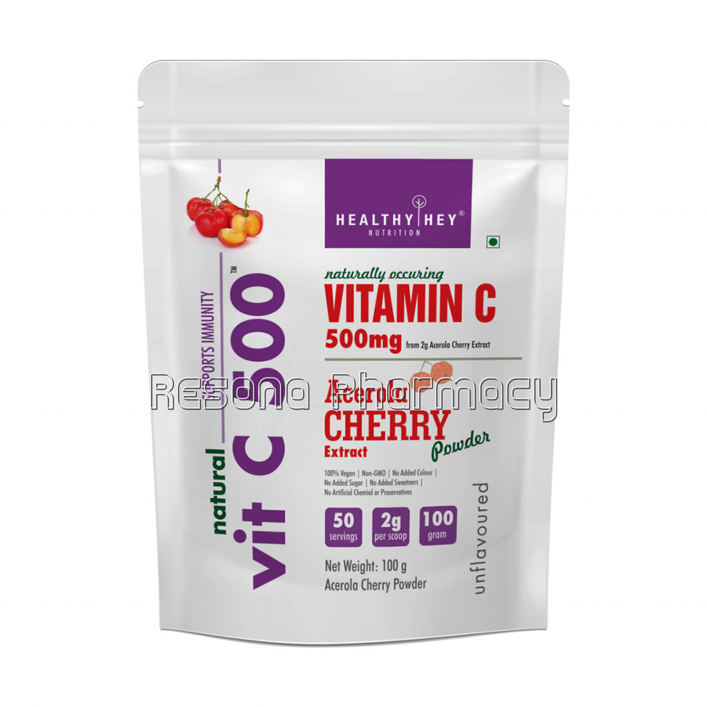 NaNaturalVit C 500   NaNaturalVitamin C 500Mg Sourced From Acerola Cherry Extract Powder   Support Immunity   100Gm Powder (Unflavoured)