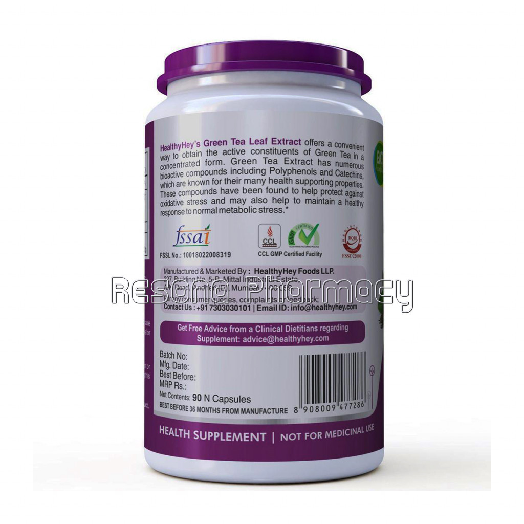 Green Tea Extract Supplement  40% Polyphenols 15% Egcg   500 Mg   90 Vegetable Capsules