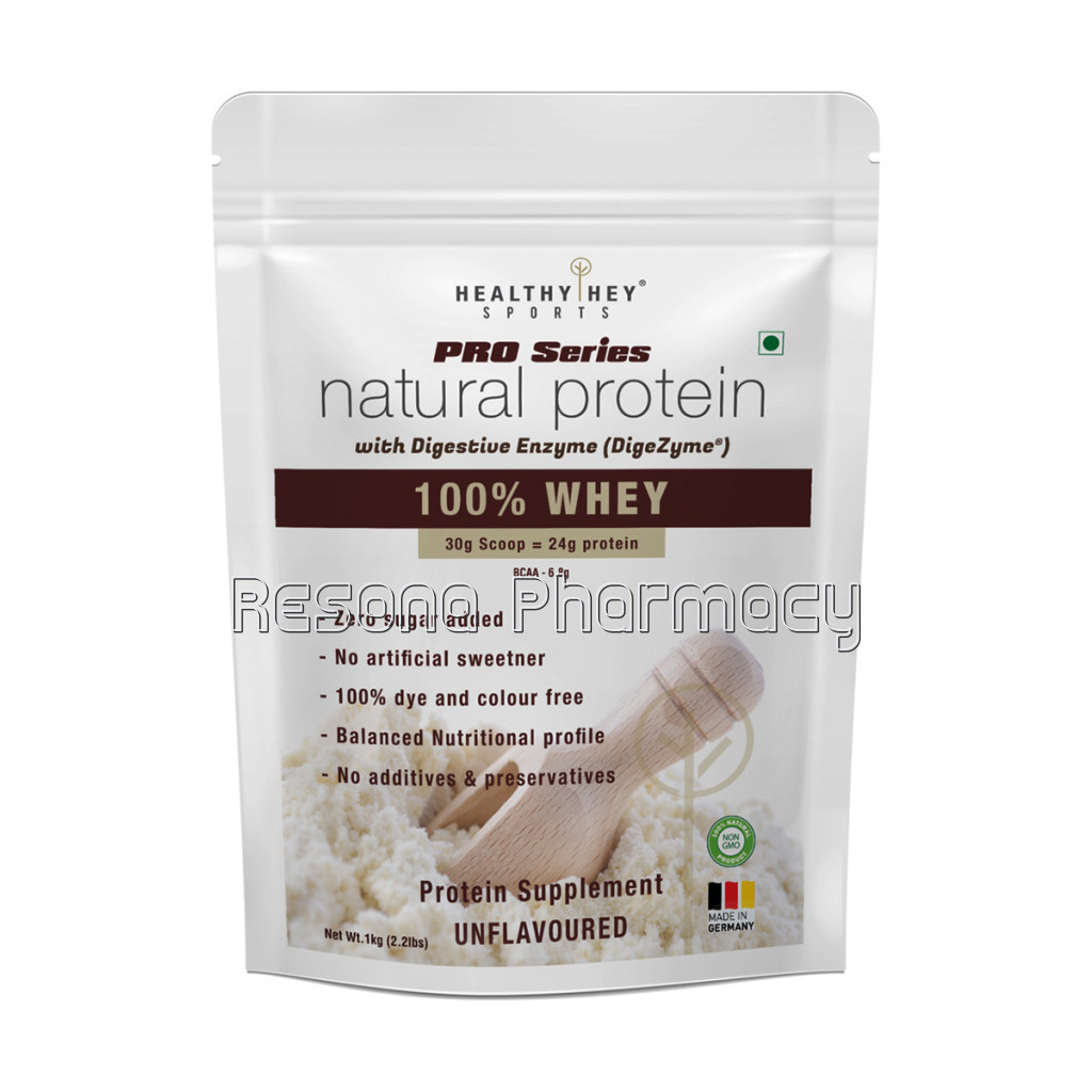 100% NaNaturalWhey Protein – 1Kg (2.2 Lbs) – German Made – Unflavoured – Gmo Free and Gluten Free   Unflavoured