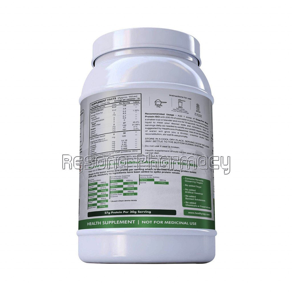 Grass Fed Whey Protein Isolate   1Kg (Unflavoured)