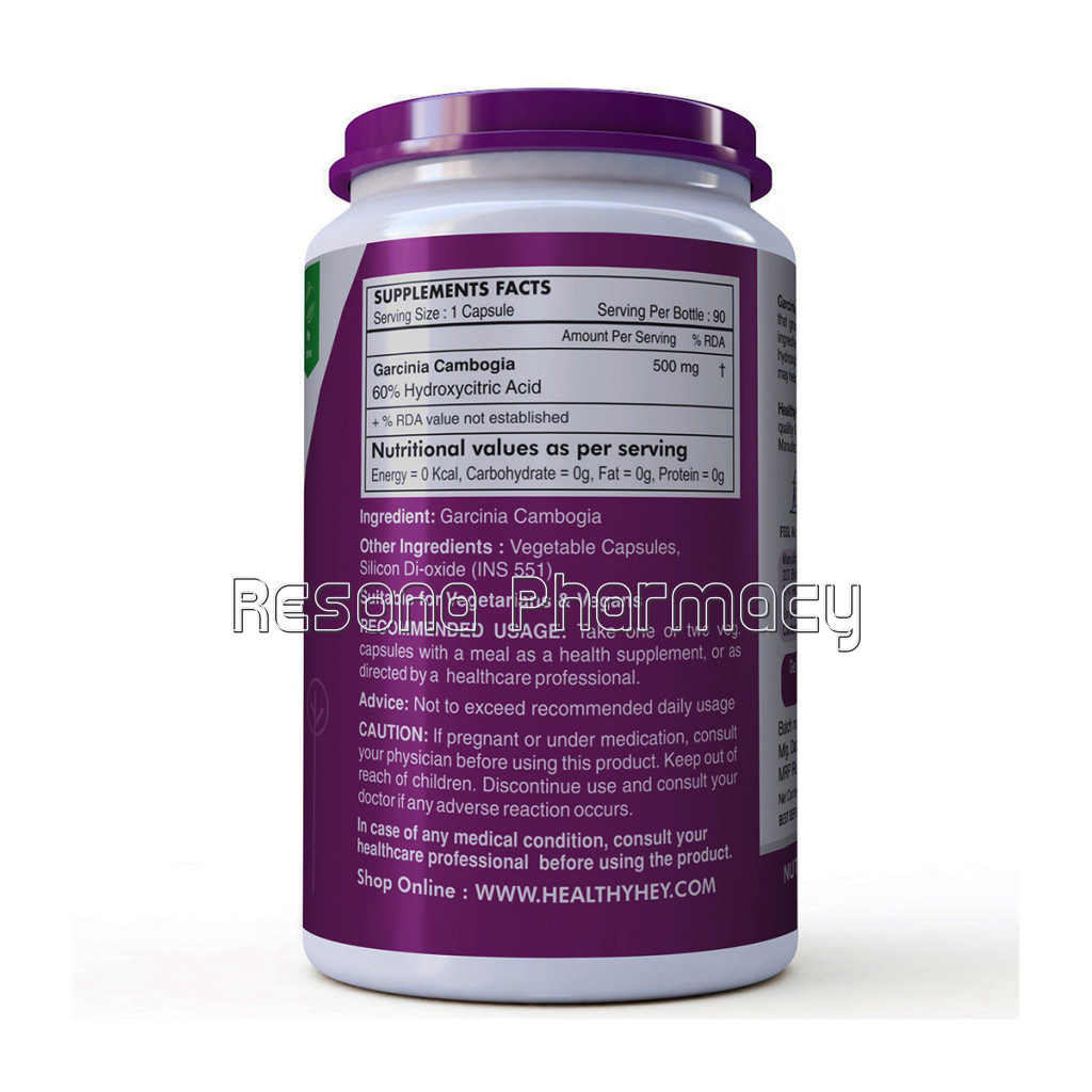Garcinia Cambogia With Hca Extract   Weight Wellness   NaNaturalAppetite Suppressant   90 Veg. Capsules
