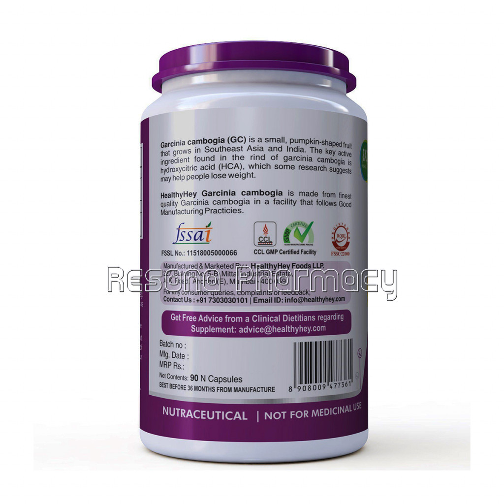 Garcinia Cambogia With Hca Extract   Weight Wellness   NaNaturalAppetite Suppressant   90 Veg. Capsules