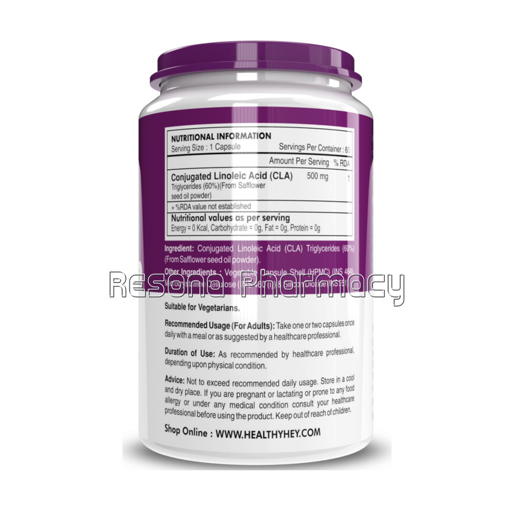 Cla 500   Conjugated Linoleic Acid   Helps Fat Oxidation   500Mg (60 Veg. Capsules)