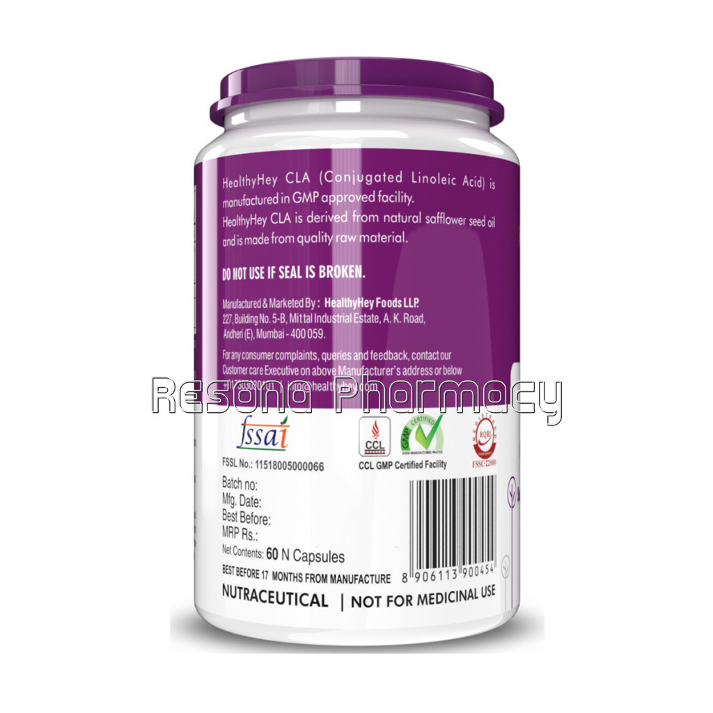 Cla 500   Conjugated Linoleic Acid   Helps Fat Oxidation   500Mg (60 Veg. Capsules)