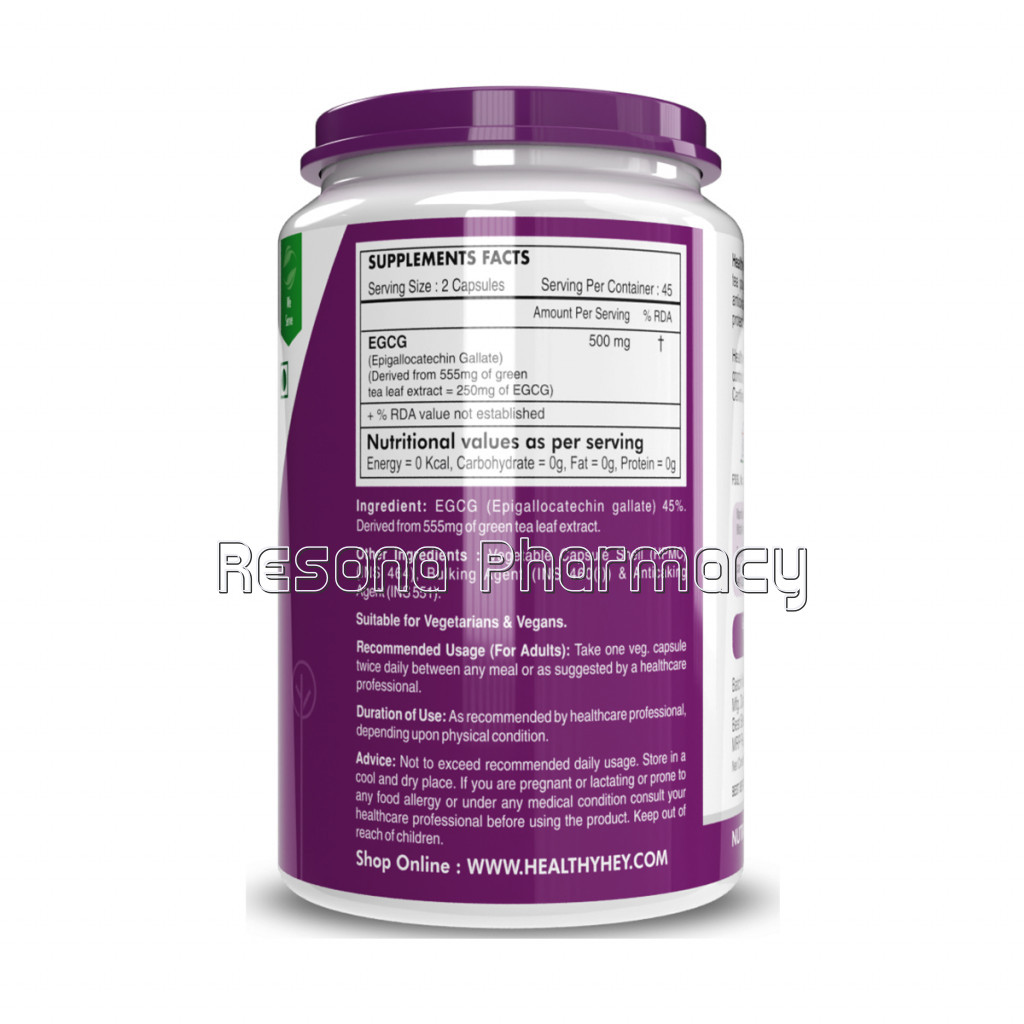 Egcg From Green Tea Extract   500Mg Egcg   Antioxidant Support   90 Veg. Capsules