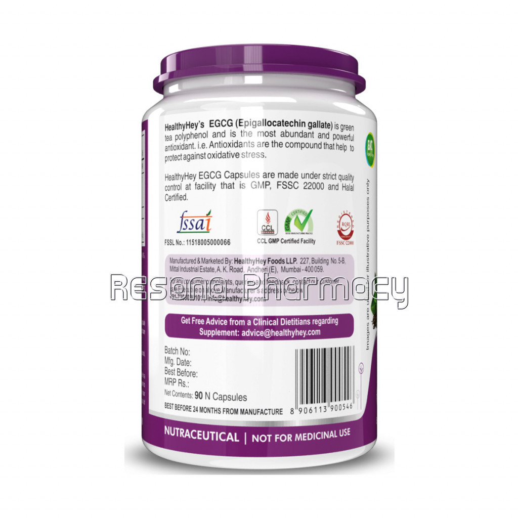 Egcg From Green Tea Extract   500Mg Egcg   Antioxidant Support   90 Veg. Capsules