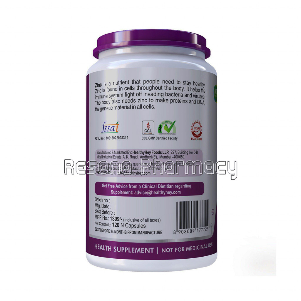 Zinc Glycinate   Essential Trace Mineral, 30Mg, 120 Vegetable Capsules