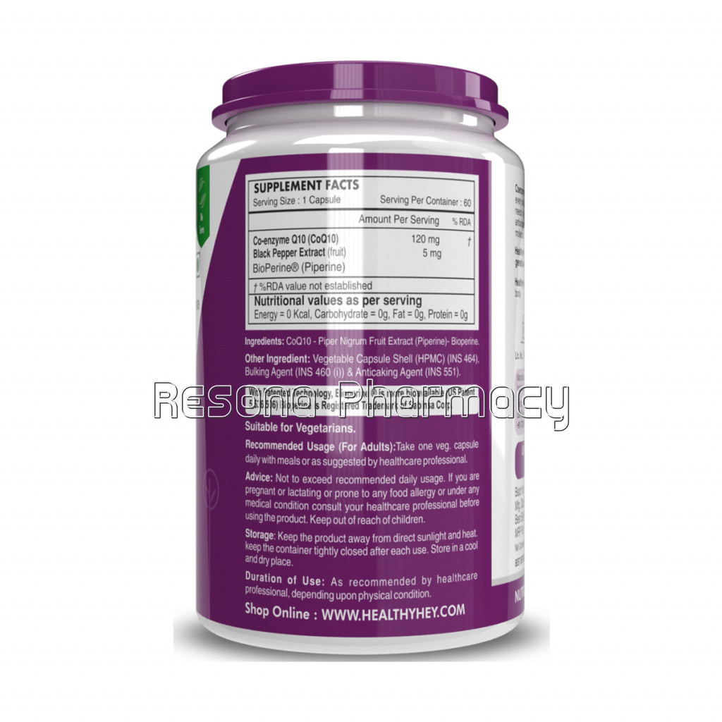 Coq10 With Bioperine   High Absorption   125 Mg   60 Capsules