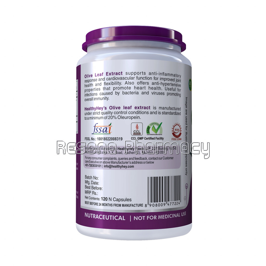 Olive Leaf Extract 20% Oleuropein 500Mg   120 Vegetarian Capsules