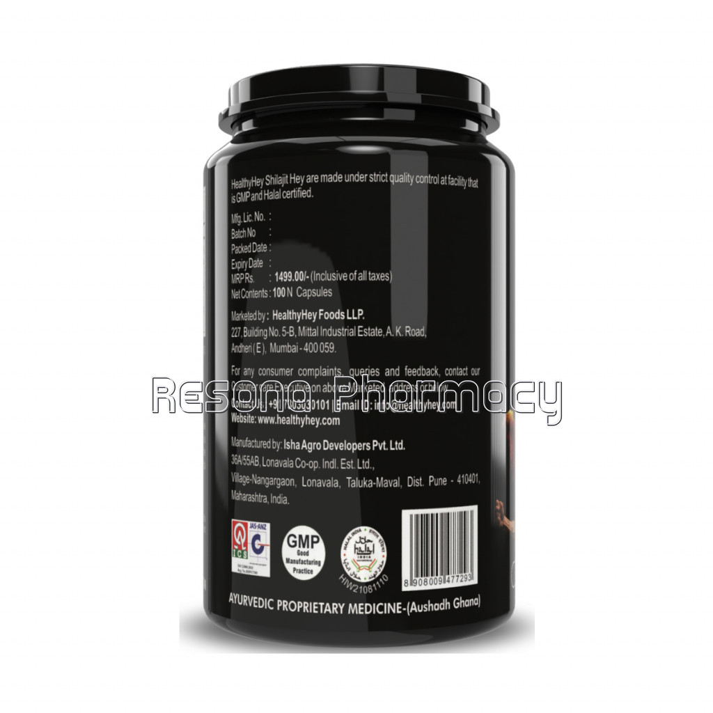 Shilajit With Safed Musli, Tribulus And Ashwagandha   550Mg   100 Vegetable Capsules
