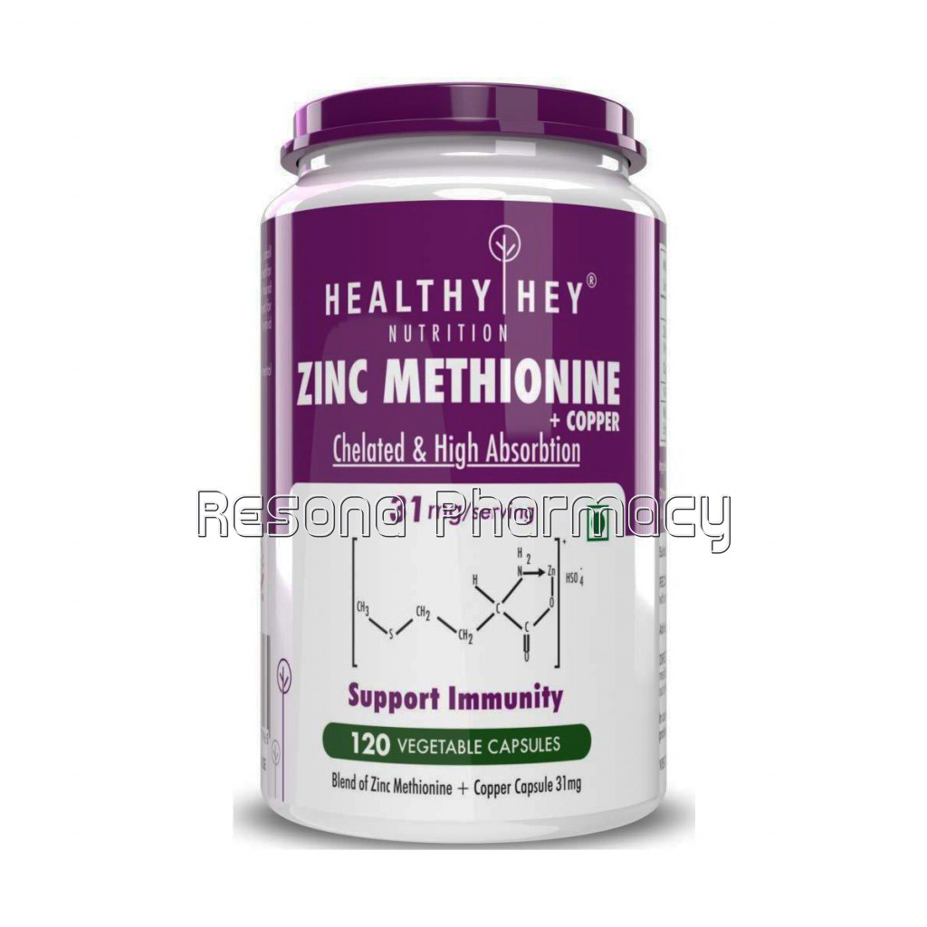 Zinc Methionine Plus Copper   Antioxidant Protection   120 Veg Capsules