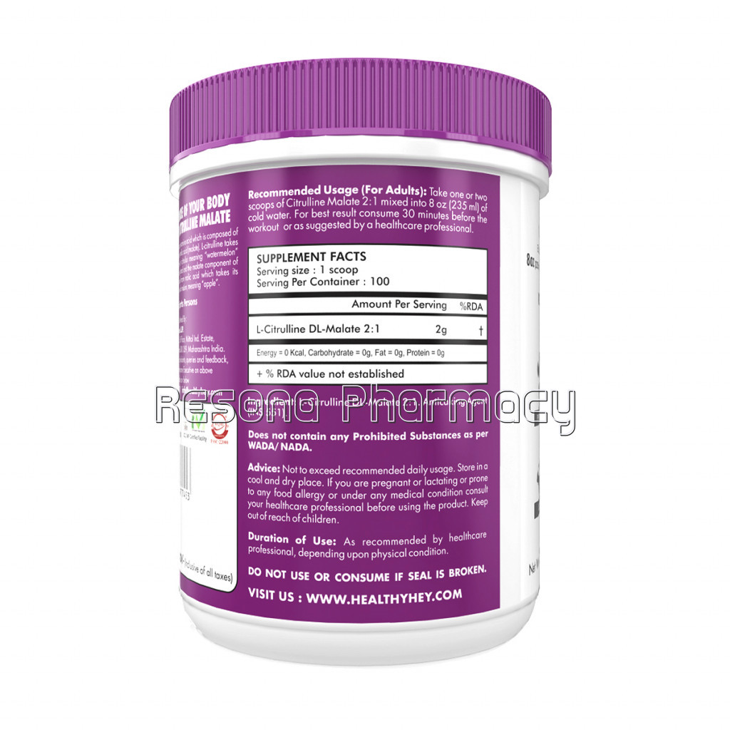 Citrulline Malate 2:1   200 Grams – 100 Servings (Unflavoured, 200Gm)