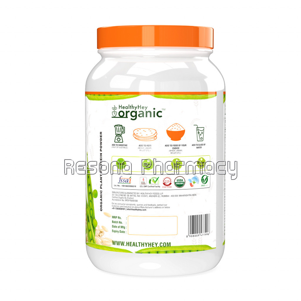 Raw Pea and Brown Rice Protein Isolate   100% Plant Protein Powder   Non Gmo and Gluten Free   1Kg (Unflavoured 1Kg)