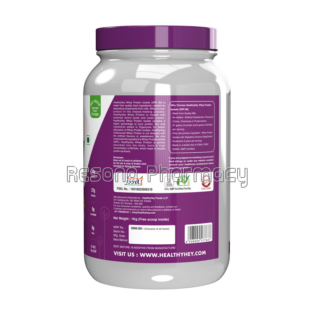 Iso Whey Protein   Isoreal (Produced In Usa)   90% Protein With Digestive Enzymes   Designed For Muscle Enhancement   Unflavoured   1 Kg