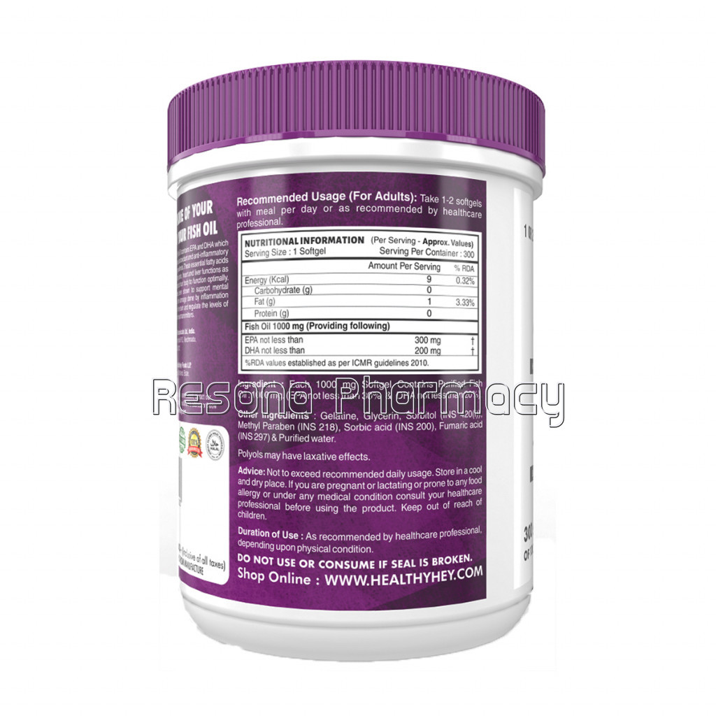 Fish Oil Omega 3 1000Mg   300 Softgel (Epa 300   Dha 200)