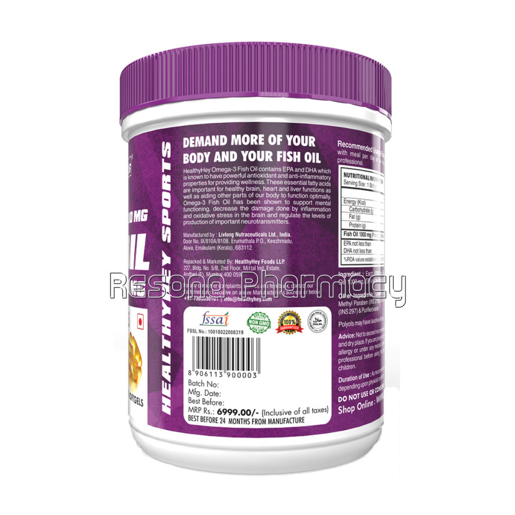 Fish Oil Omega 3 1000Mg   300 Softgel (Epa 300   Dha 200)