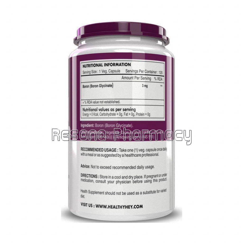 Boron 3Mg   Advanced Chelated   Gluten Free, Non    120