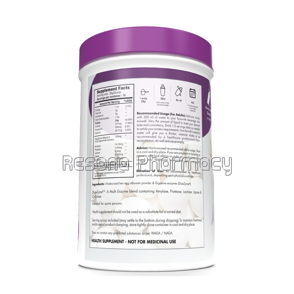 Egg White Protein   Instant Mix   80% Protein   Non Gmo and Lactose Free   500G   Chocolate