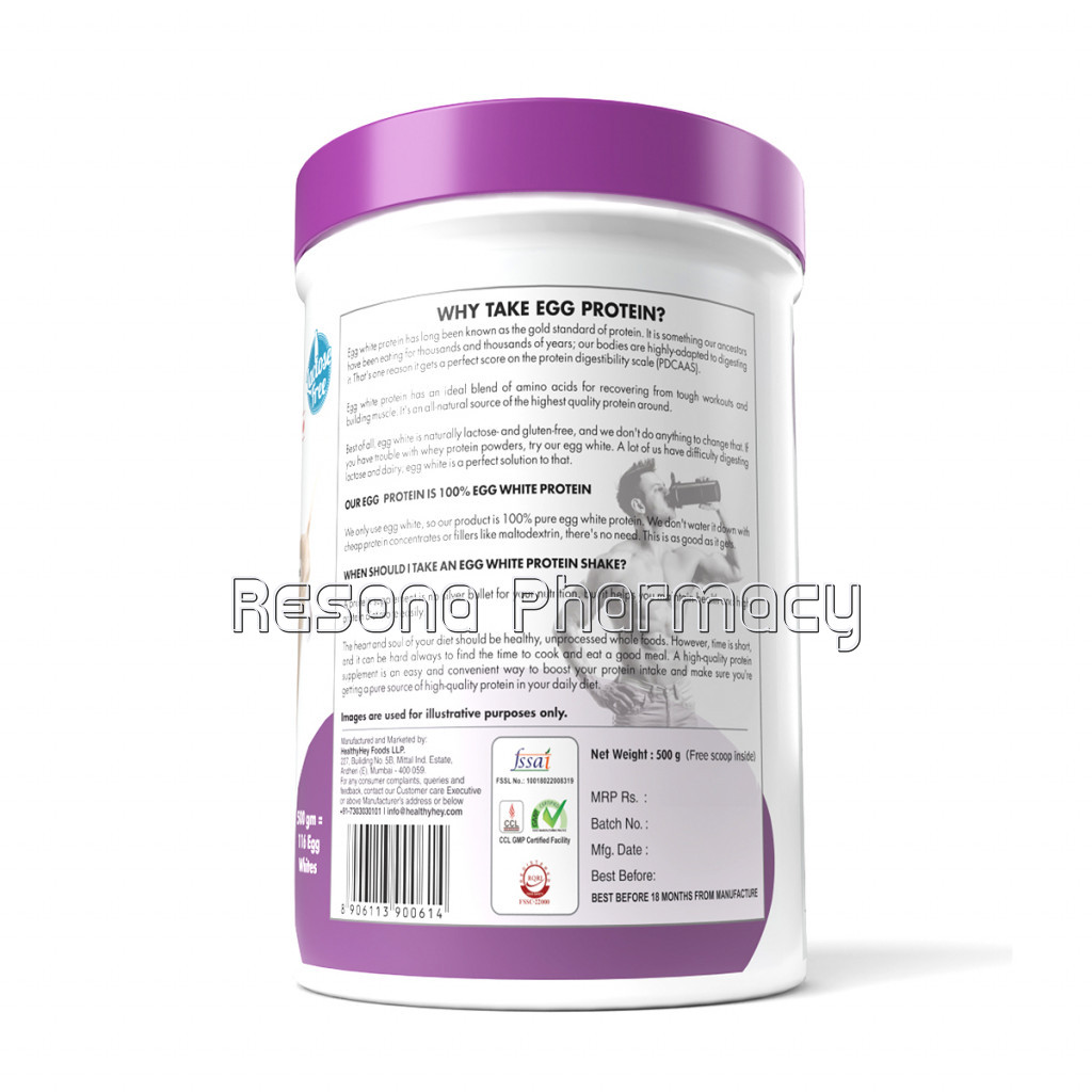 Egg White Protein   Instant Mix   80% Protein   Non Gmo and Lactose Free   500G   Chocolate