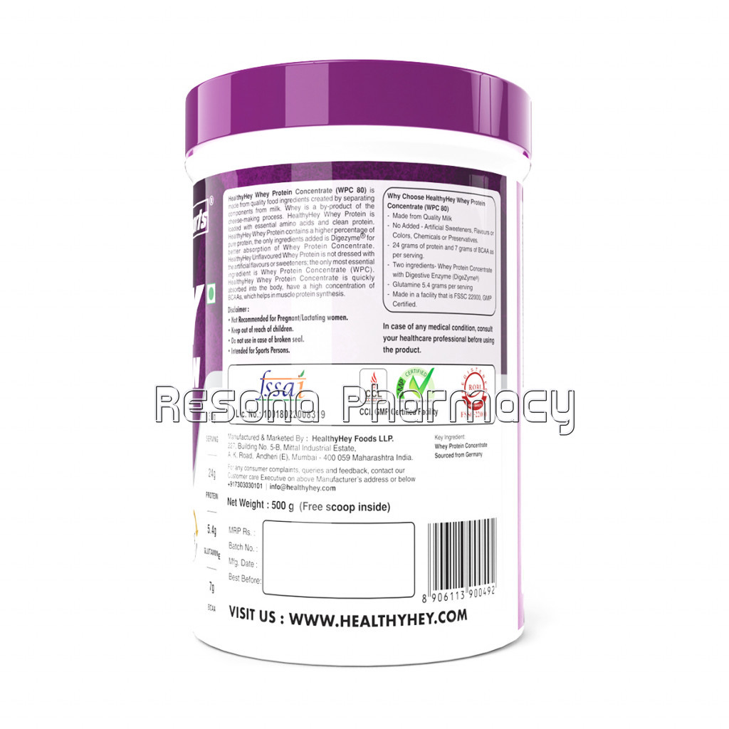 Whey Protein Concentrate (Made In Germany)   Unflavoured   Helps In Muscle Synthesis (500G)