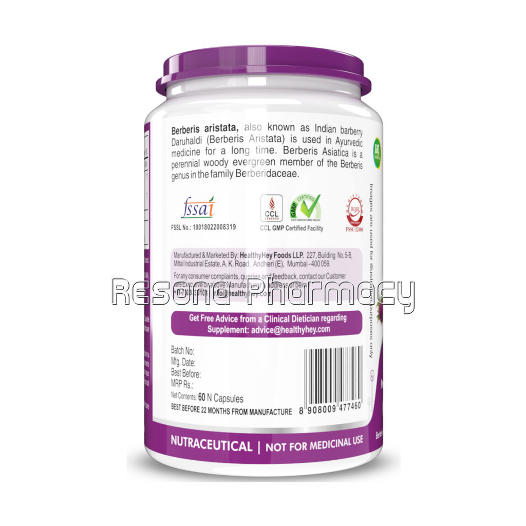 Berberis (Berberine 95%) With Milk Thistle   60 Vegetable Capsules