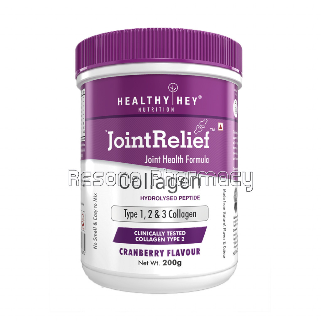 Jointrelief Collagen Peptide Type 1, 2 and 3 (Hydrolysed) With Glucosamine, Chondroitin, Msm  Support Joint And Cartilage Health   200G   Cranberry