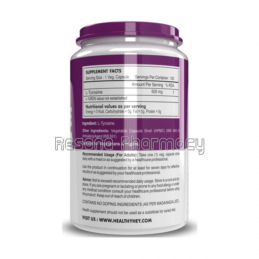 L Tyrosine 500Mg   120 Capsules