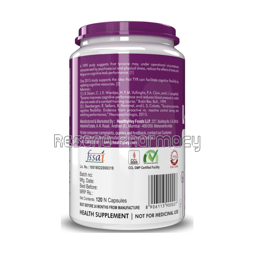 L Tyrosine 500Mg   120 Capsules