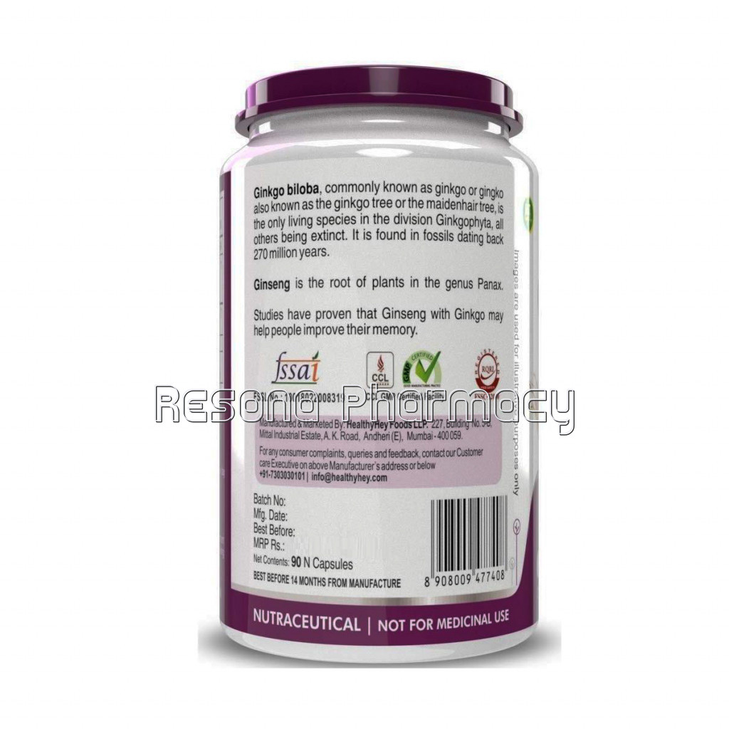 Ginseng Plus Ginkgo Biloba   90 Veg Capsules (Pack Of 1)