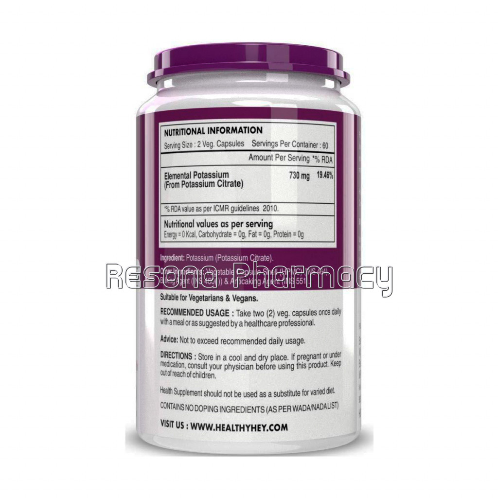 Potassium Citrate 730Mg   120 Vegetable Capsules