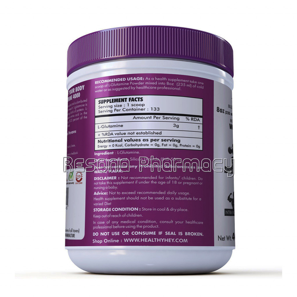 Glutamine Powder, Muscle Growth And Recovery   400G   133 Servings
