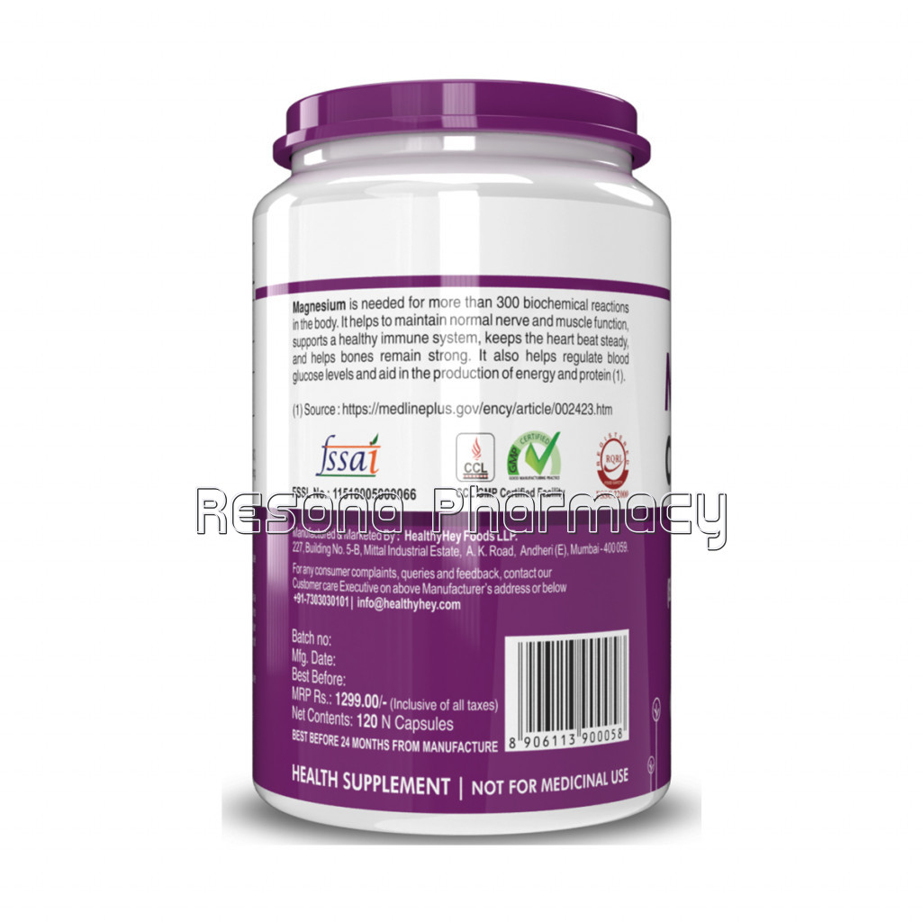 Magnesium Citrate   1000 Mg   120 Vegetable Capsules