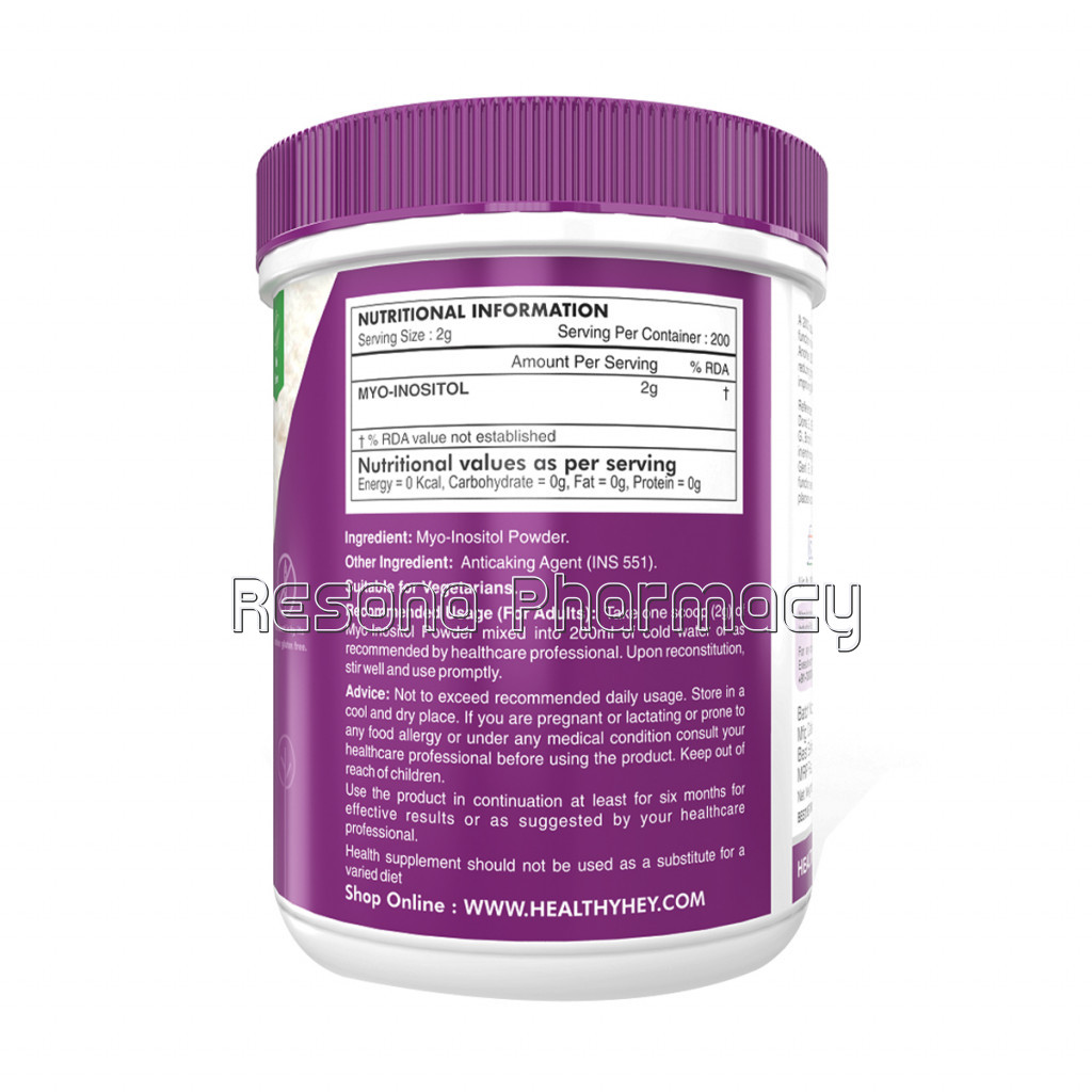 Pure Myo Inositol Powder (Vitamin B8), 400Gm Pack