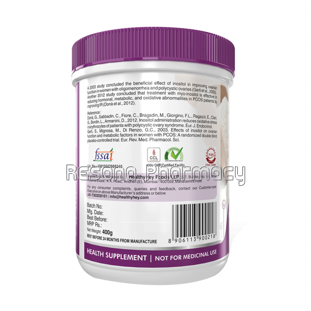 Pure Myo Inositol Powder (Vitamin B8), 400Gm Pack