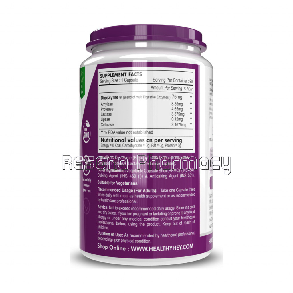Digestive Enzyme   Multi Enzyme Complex   75Mg   Support Digestive Health   90 Vegetable Capsules