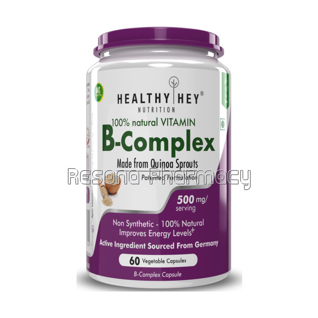 NaNaturalVitamin B Complex   Made From Quinoa Sprout | Made In Germany | No Chemical | No Preservatives| Non Synthetic   60 Vegetable Capsules