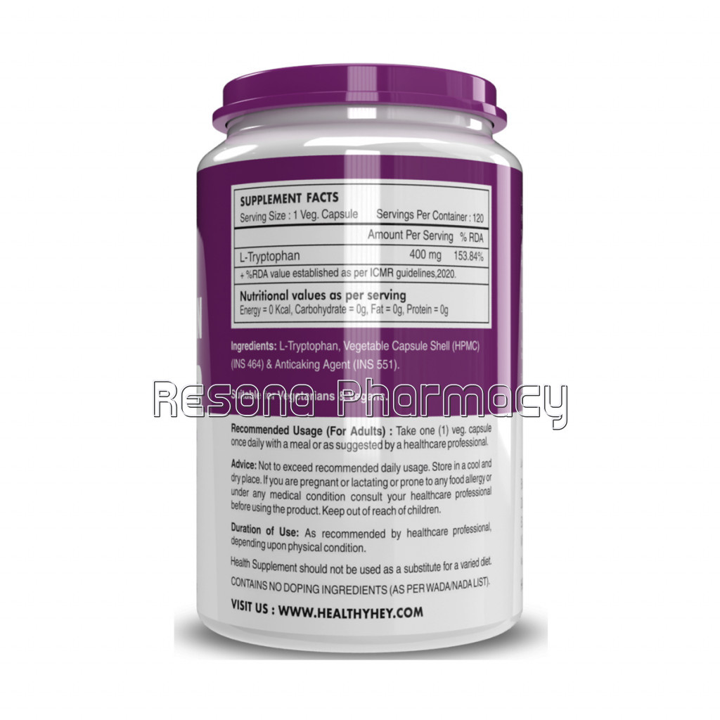 L Tryptophan 400Mg   120 Veg Capsules