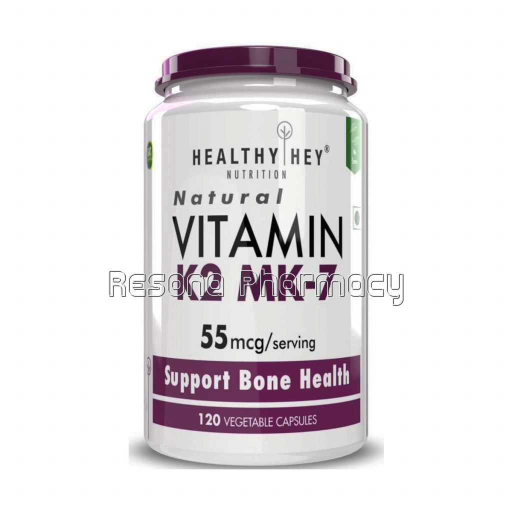 Vitamin K2 Mk7 100% Vegetarian Source   Support Bone Health   55Mcg   120 Vegetable Capsules