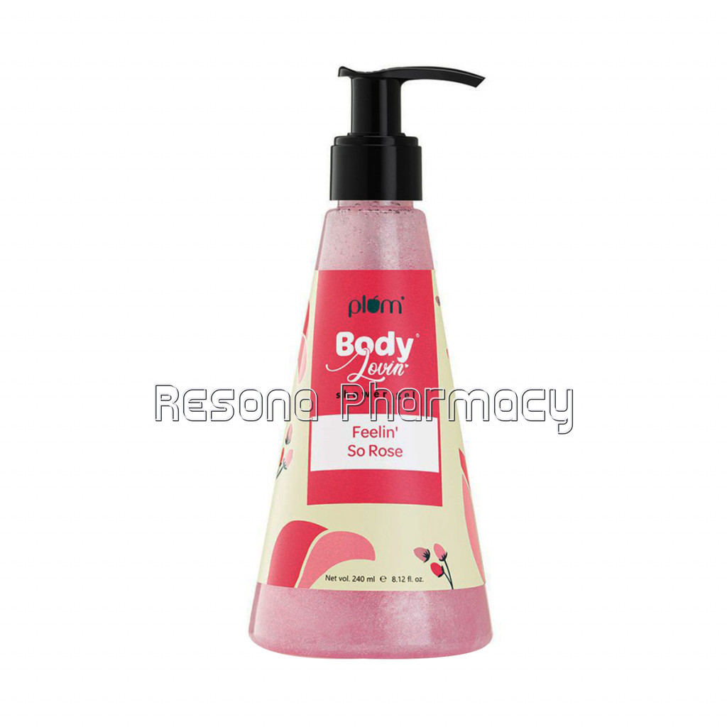 Plum Bodylovin' Feelin’ So Rose Shower Gel (Body Wash) | All Skin Types | Rose Fragrance | Non Drying | Sulphate Free | 100% Vegan