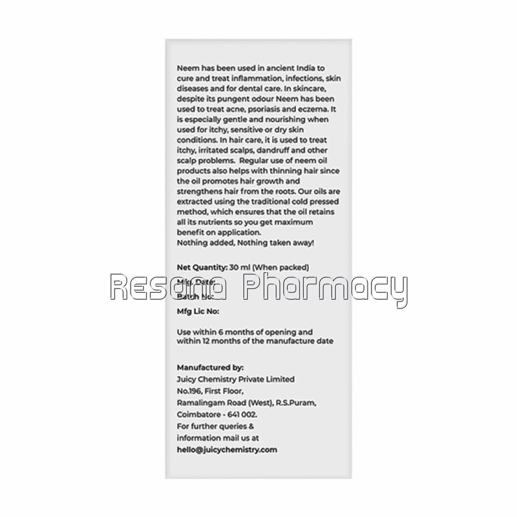 Cold Pressed Neem Carrier Oil