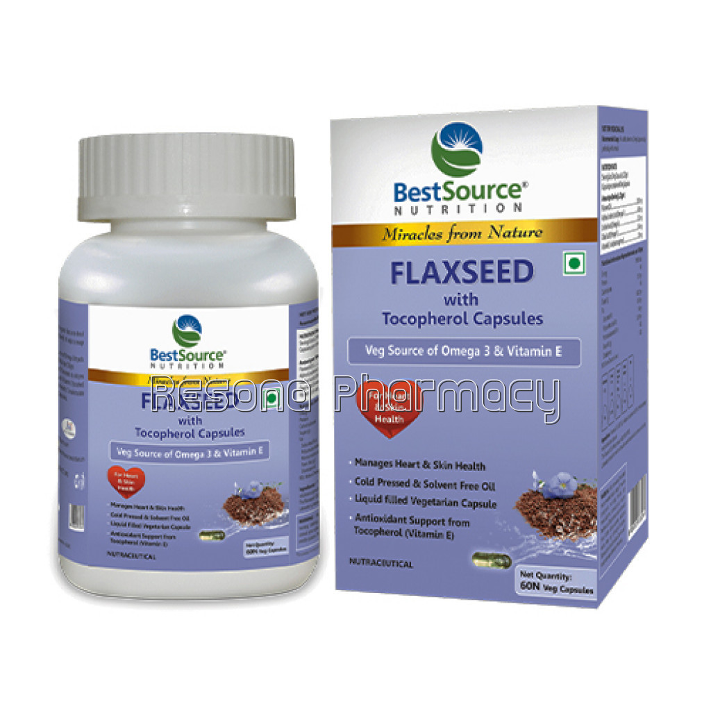 Flaxseed Oil Capsules With Tocopherol.