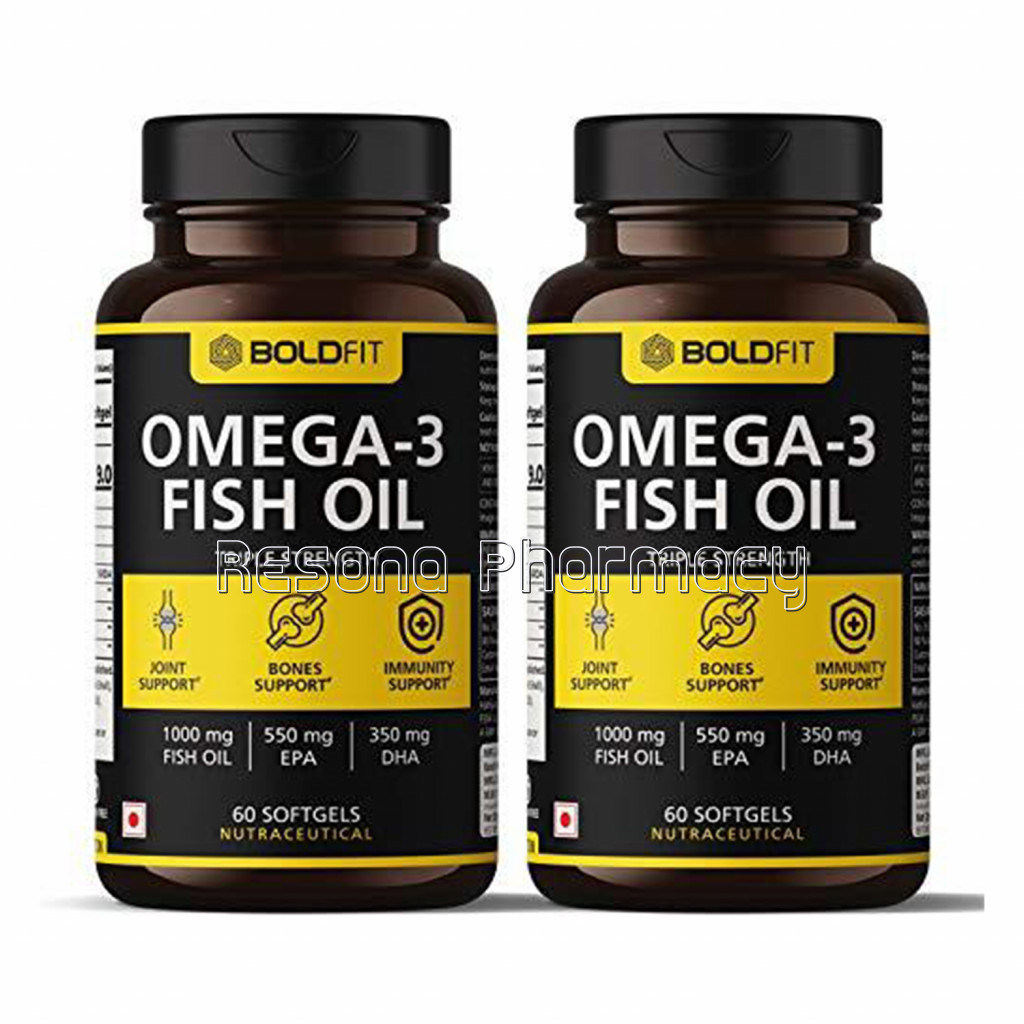 Boldfit Omega 3 Fish Oil Capsules For Men And Women Pack Of 2