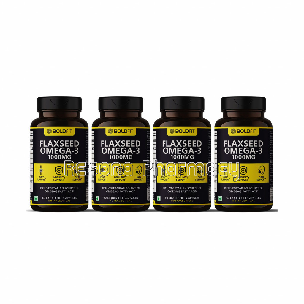 Flaxseed Omega 3 Supplement 1000 Mg Pack Of 4