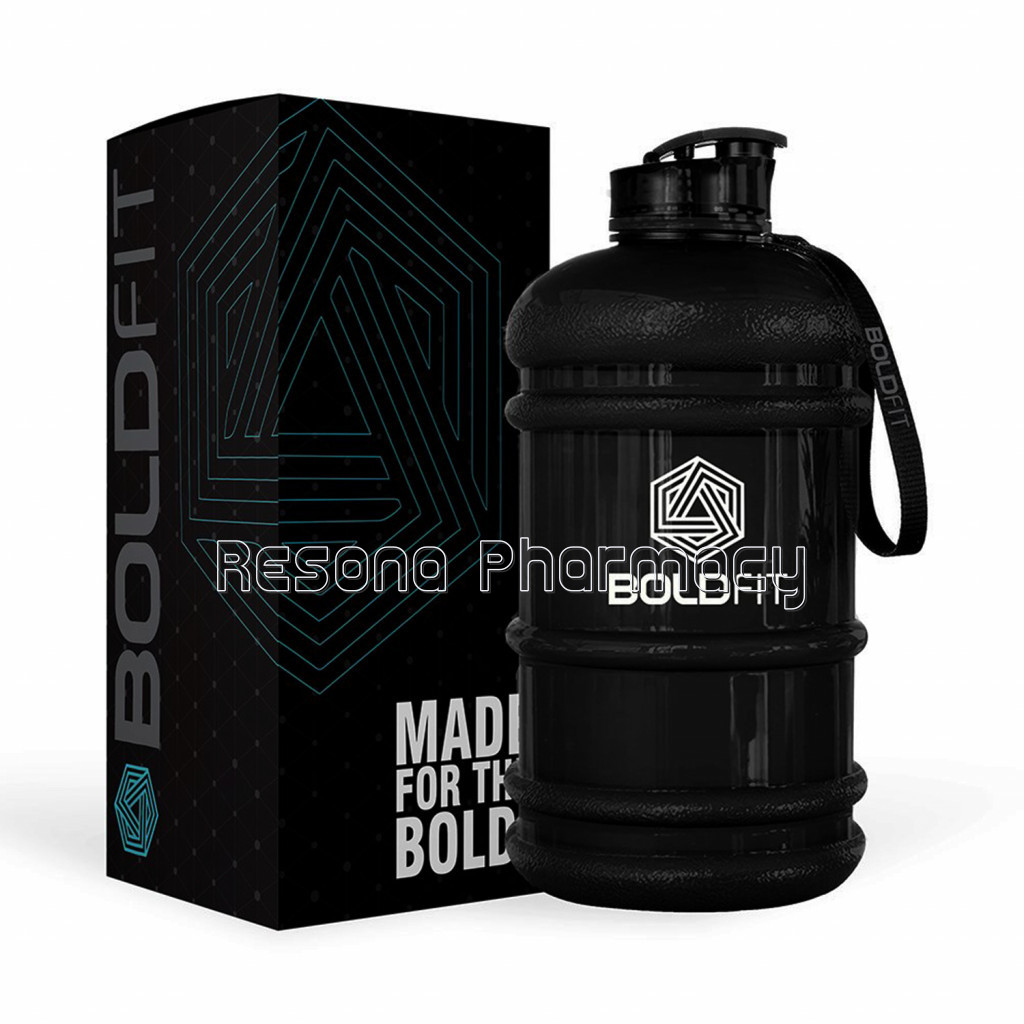 Gallon Water Bottle For Gym, (2.2 Litre, Extra Large) Gloss Black