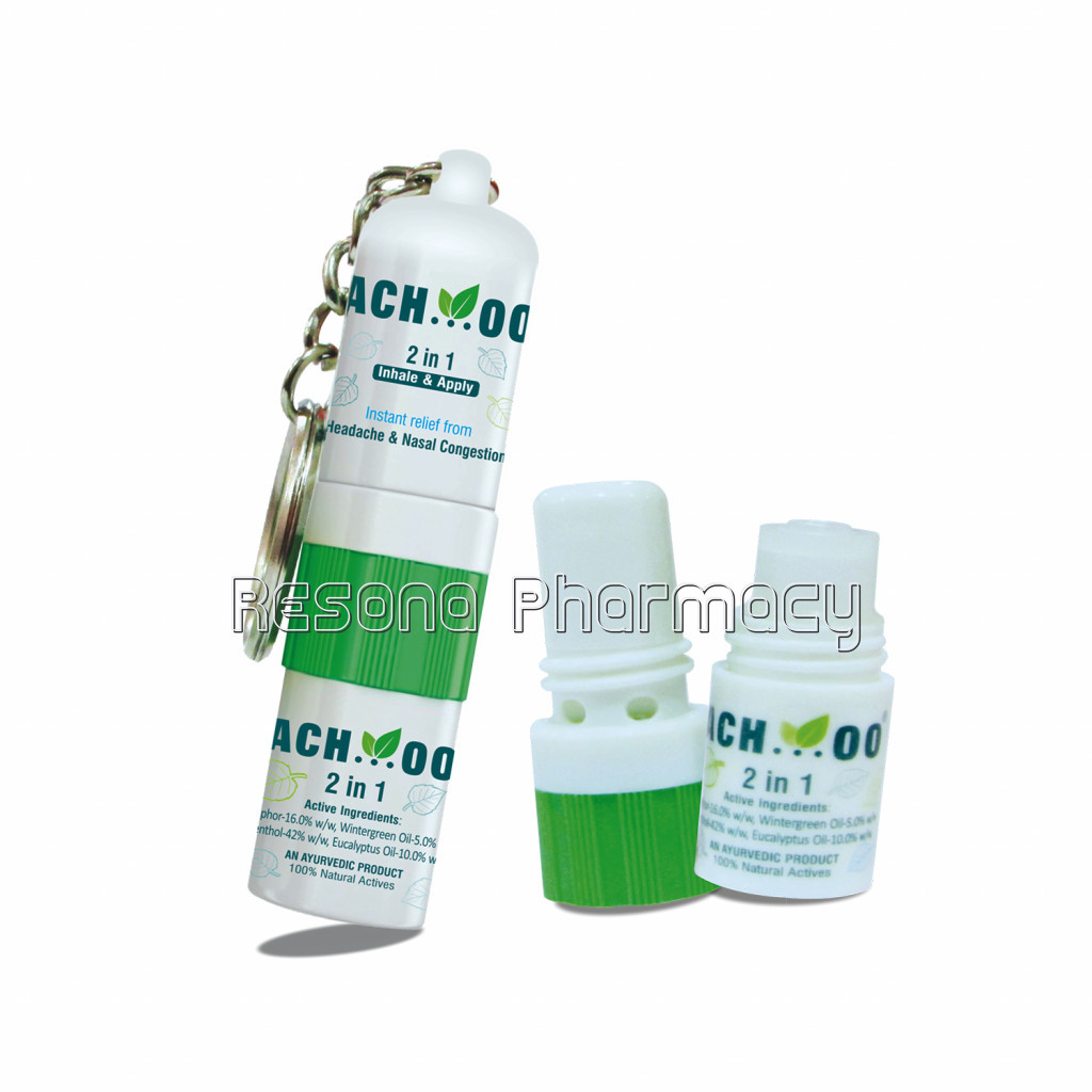Ach…Oo 2In1 (Inhale and Apply Applicator) For Headache and Inhaler For Cold
